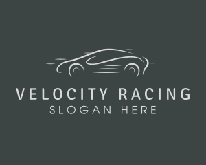 Gray Sports Car Race logo design