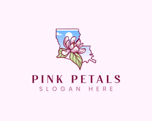  Magnolia Flower Louisiana logo design