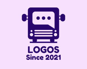 Violet - Bus Message Box logo design