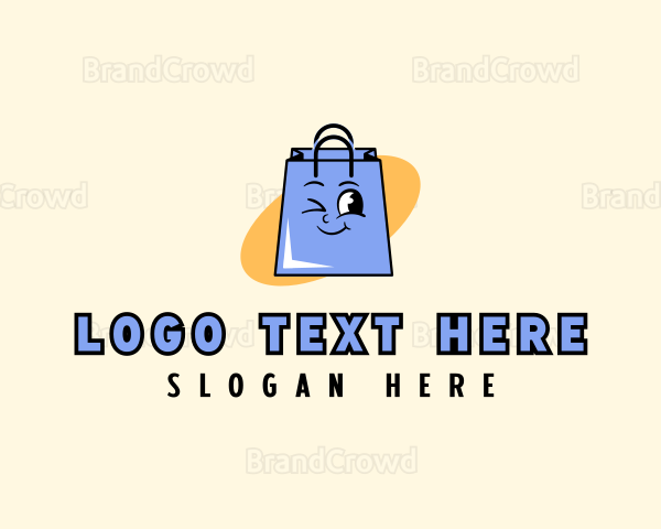 Happy Shopping Bag Store Logo