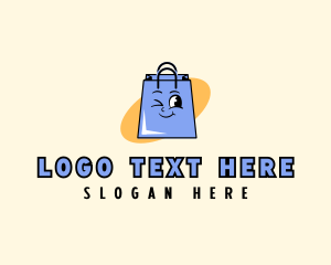 Happy Shopping Bag Store logo design