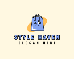 Happy Shopping Bag Store Logo