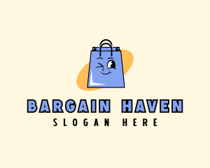 Happy Shopping Bag Store logo design