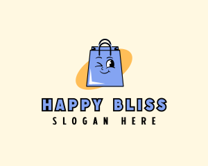 Happy Shopping Bag Store logo design