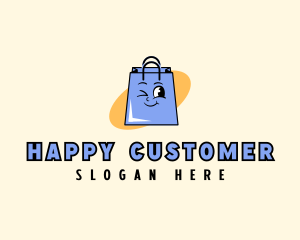 Happy Shopping Bag Store logo design