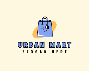 Happy Shopping Bag Store logo design