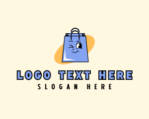 Happy Shopping Bag Store Logo