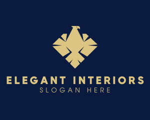 Elegant Diamond Eagle logo design