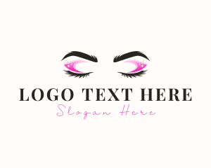 Eyeshadow - Pretty Eye Makeup logo design