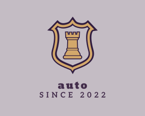 Chess Board - Knight Chess Castle logo design