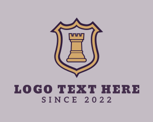 Chess Piece - Knight Chess Castle logo design