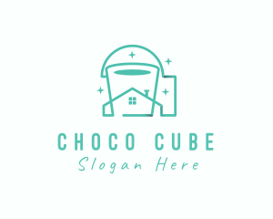 House Cleaning Bucket Logo