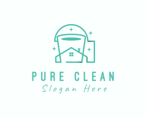 House Cleaning Bucket logo design