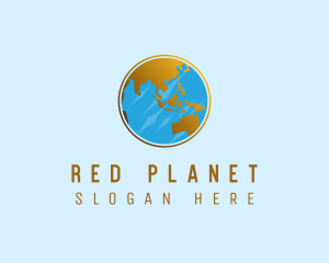 Globe Map Planet logo design