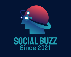 Twitter - Human Brain Orbit logo design