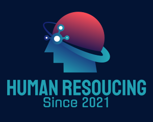 Human Brain Orbit logo design