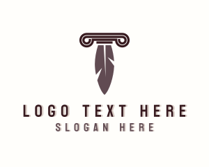 Law - Feather Quill Paralegal logo design