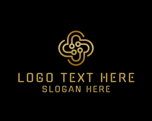 Financing - Gold Cryptocurrency Cross logo design