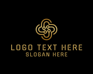Cryptocurrency - Gold Cryptocurrency Cross logo design