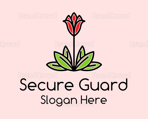 Floral Tulip Plant Logo