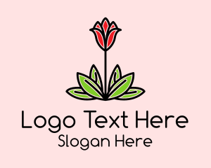 Herbal - Floral Tulip Plant logo design