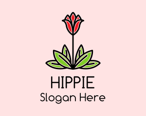 Floral Tulip Plant Logo