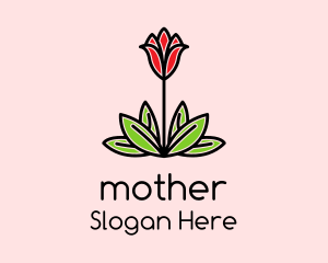 Floral Tulip Plant Logo