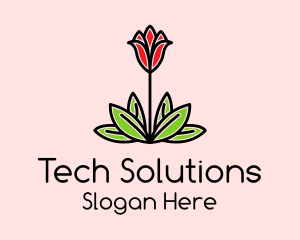 Flower Arrangement - Floral Tulip Plant logo design