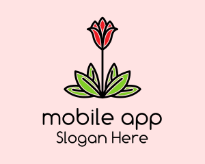 Rose - Floral Tulip Plant logo design