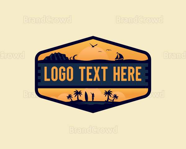 Travel Beach Vacation Logo