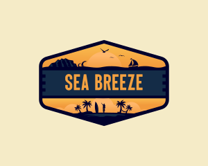 Travel Beach Vacation logo design