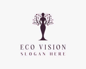 Female Organic Tree logo design