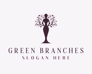 Branches - Female Organic Tree logo design