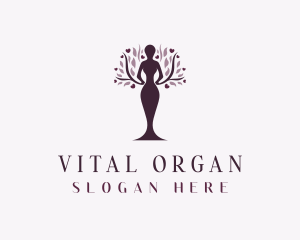 Female Organic Tree logo design