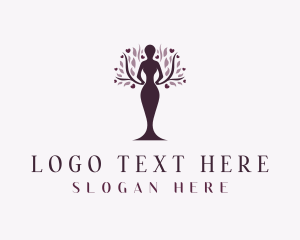 Female Organic Tree Logo