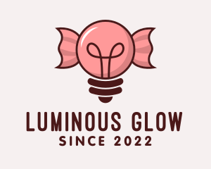 Illuminated - Light Bulb Candy logo design