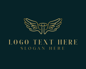 Angel Wings Religious Logo