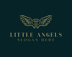 Angel Wings Religious logo design