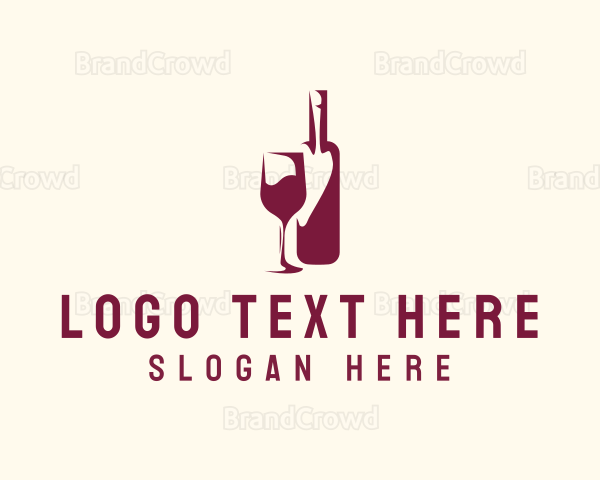 Wine Bottle Glass Logo