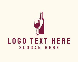 Artisan - Wine Bottle Glass logo design