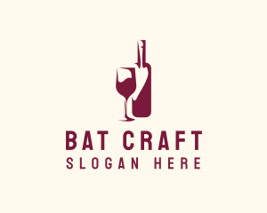 Wine Bottle Glass logo design