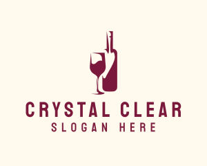 Glass - Wine Bottle Glass logo design