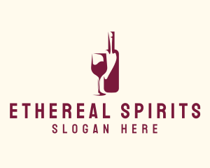 Spirits - Wine Bottle Glass logo design
