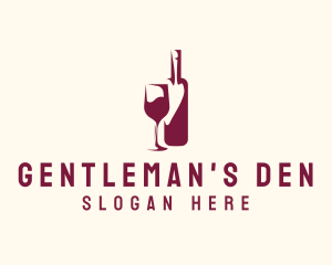 Wine Bottle Glass logo design