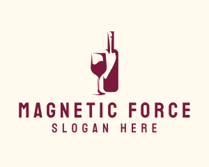 Wine Bottle Glass logo design