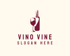 Wine - Wine Bottle Glass logo design