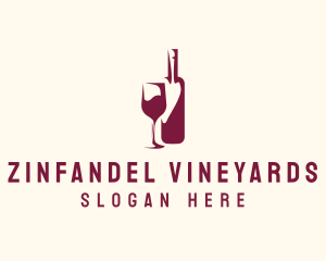 Wine Bottle Glass logo design