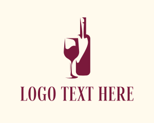 Bottle - Wine Bottle Glass logo design