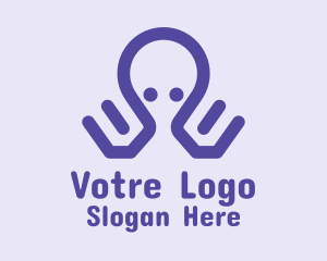 Violet - Violet Cute Octopus logo design