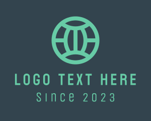 Circle - Teal Modern Globe logo design